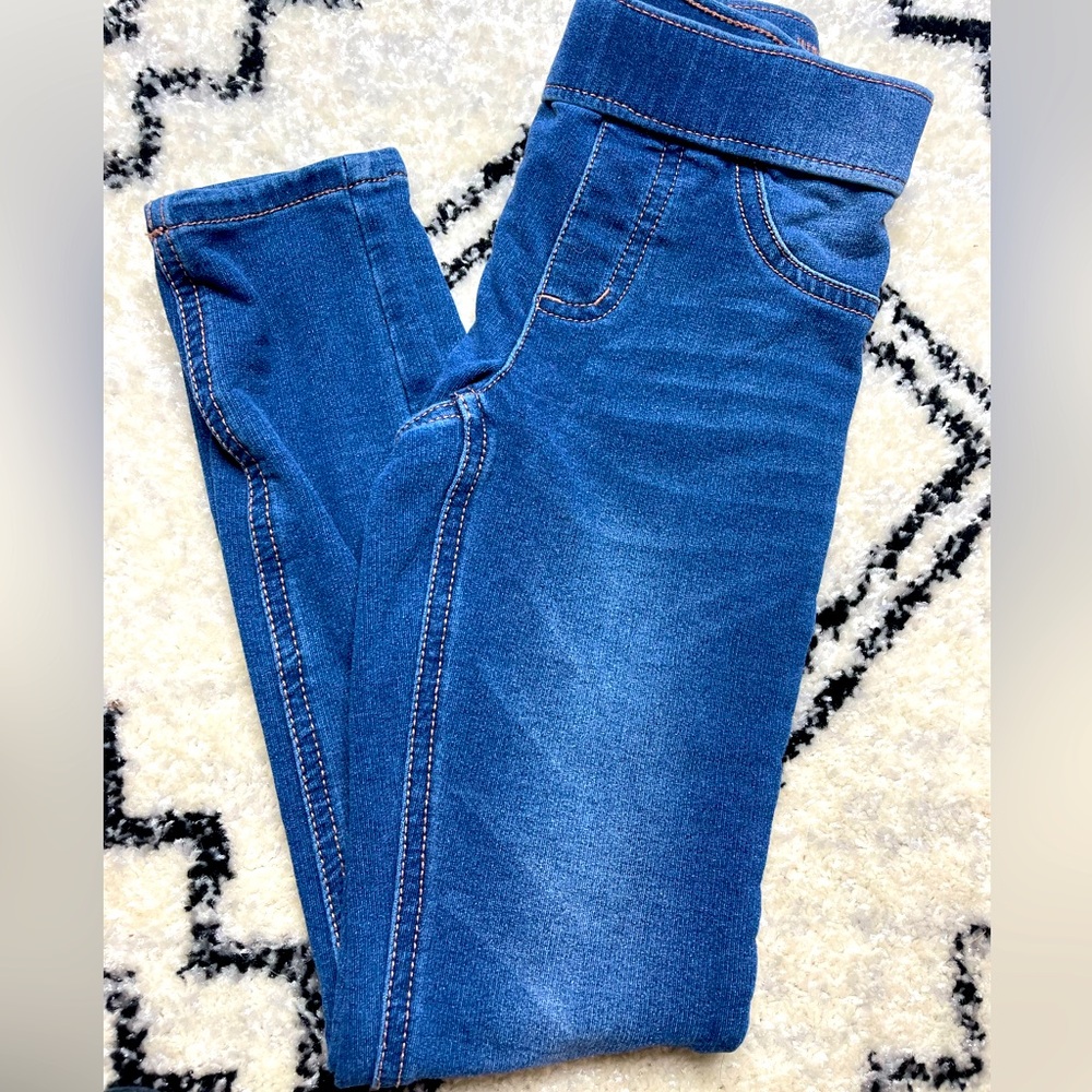 Justice girls denim jeggings 8 slim